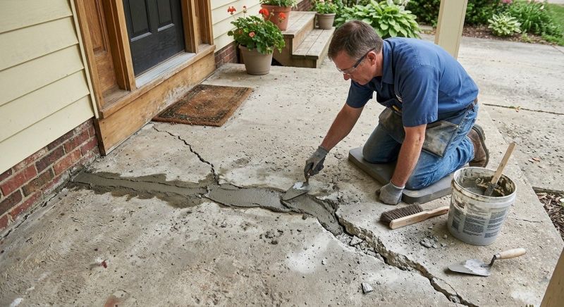 Chipped Concrete Repair in West Des Moines, IA